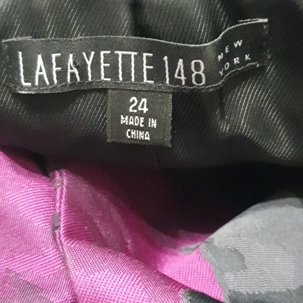 Lafayette 148 Blended Wool Purple Floral Print Blazer - Picture 5 of 9